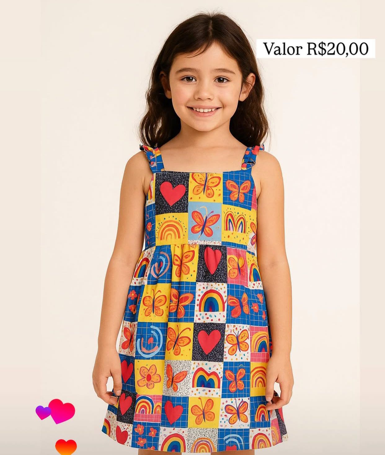 Vestido infantil colorido