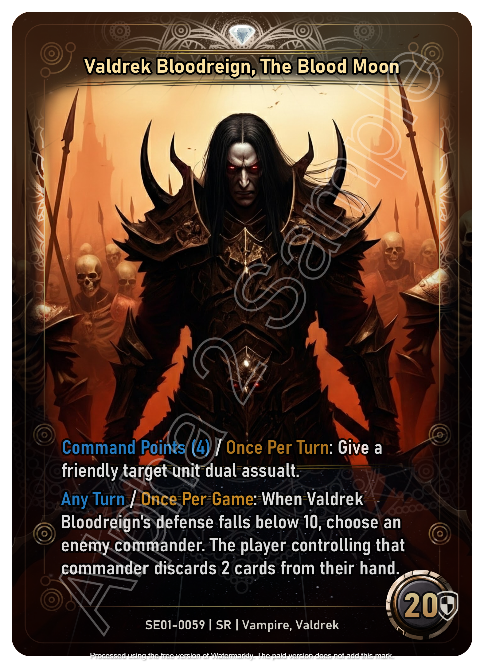 Valdrek Bloodreign, The Blood Moon
