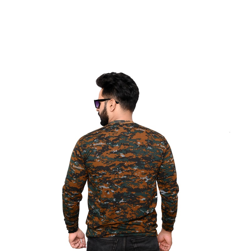 Men's Camouflage  Cobra Print Long Sleeve T-Shirt