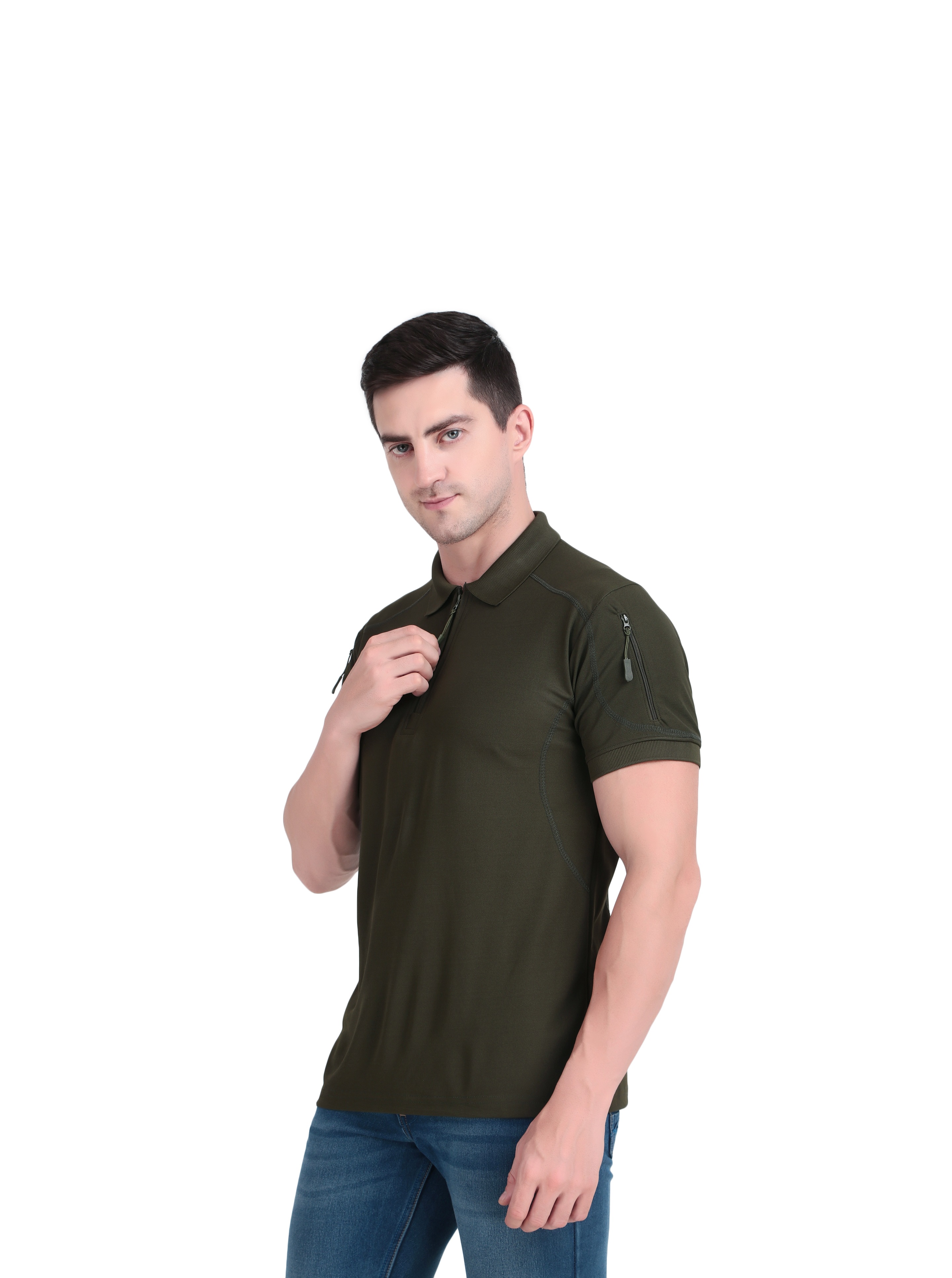 Men's Olive Green Polo Shirt
