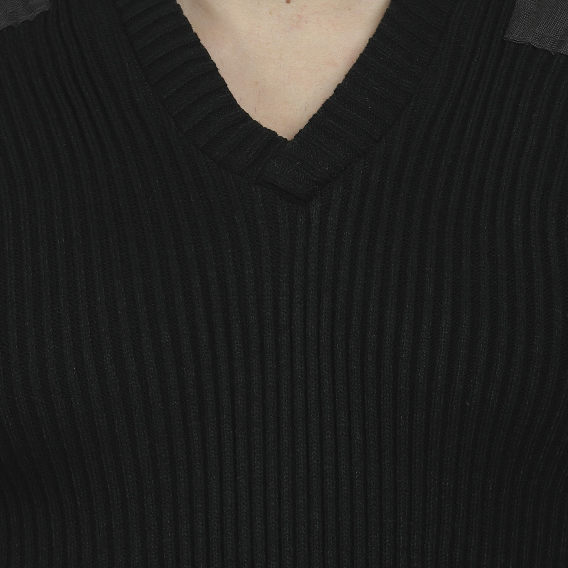 Black V-neck Sweater