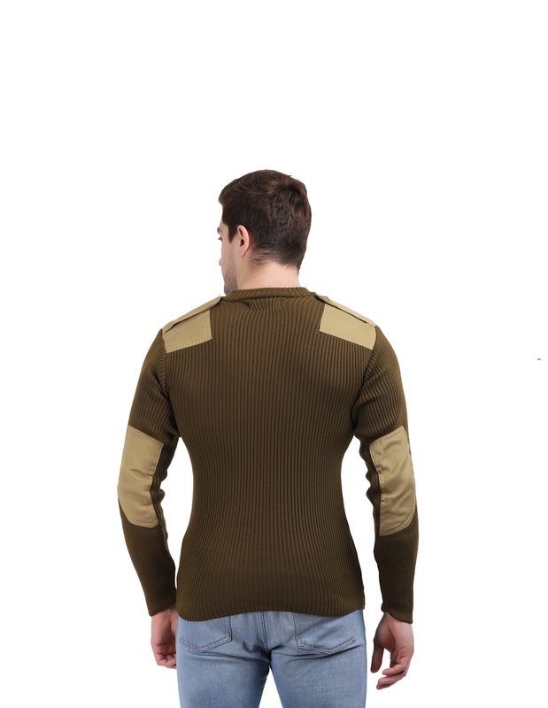 Men’s Khakhi  military-style sweater