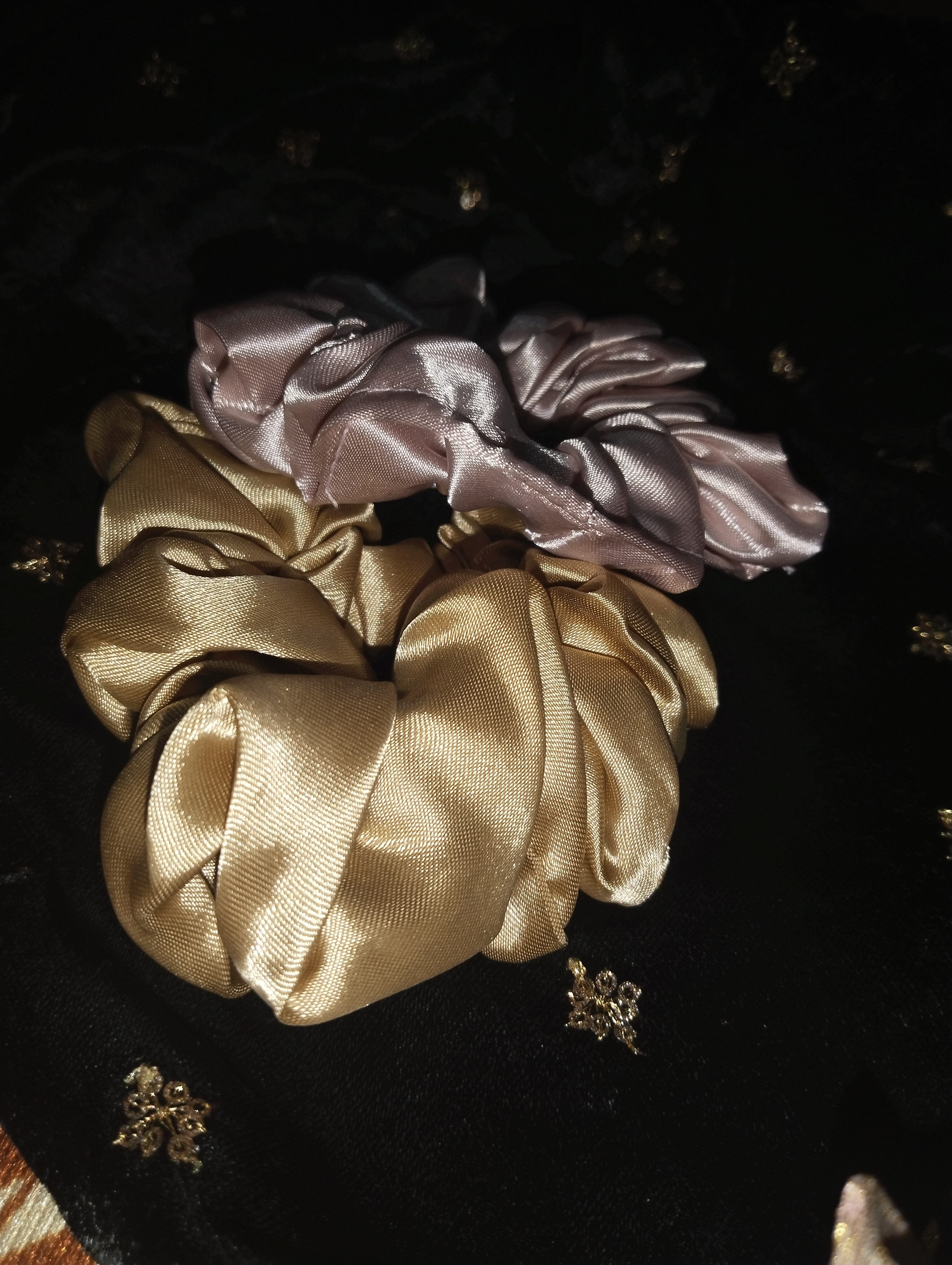 Satin Hair Scrunchies Set