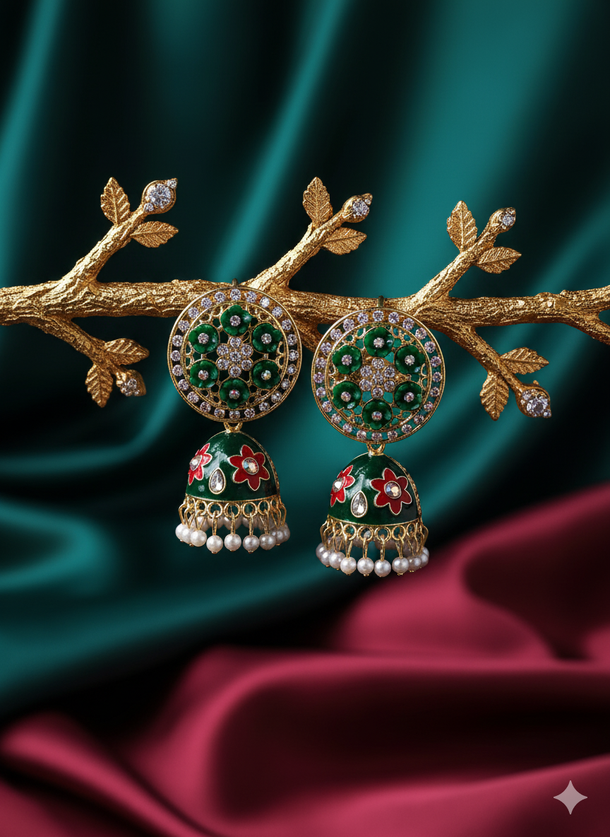 Traditional Indian Jhumka Earrings