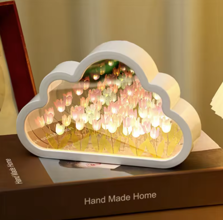 Cloud-Shaped Tulip Night Light