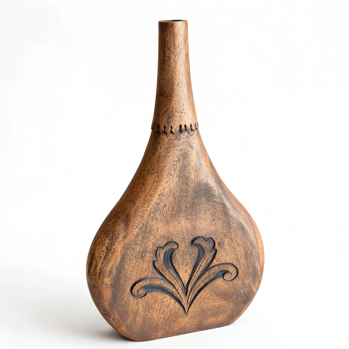 Floral Carved Emblem Vase