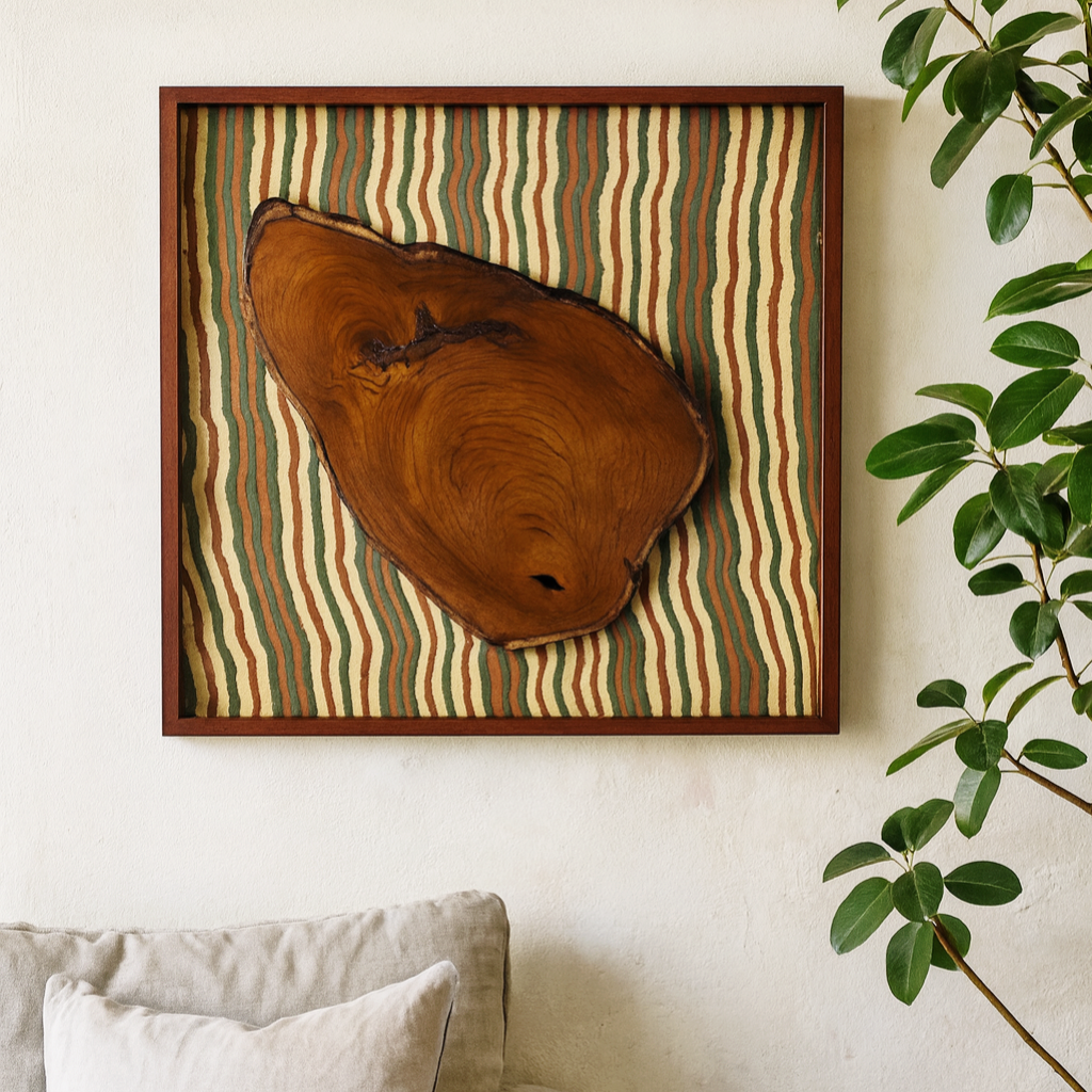 Wavy Rustic Stripes - SIGNATURE WALL ART