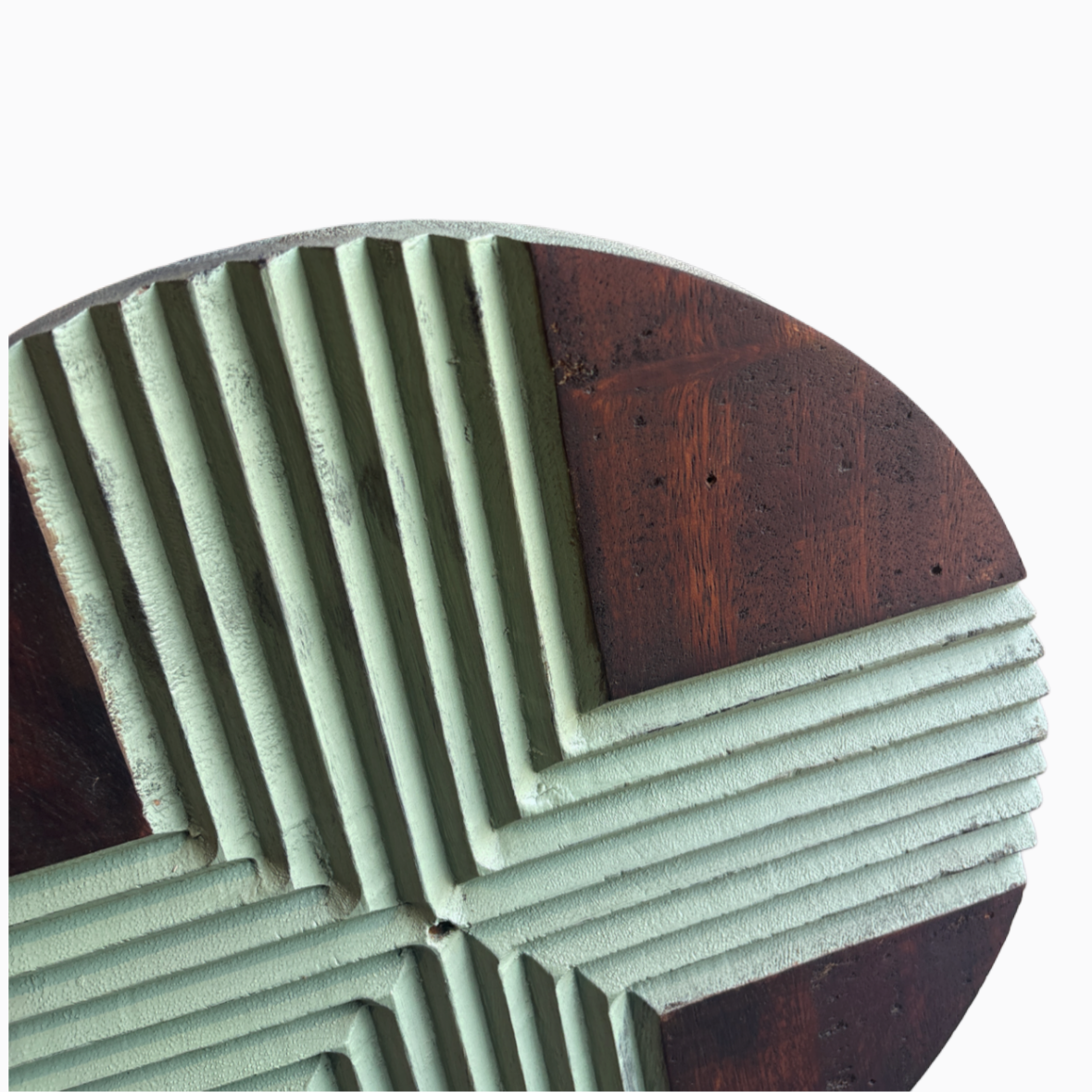Wooden Tribal Shield Stand