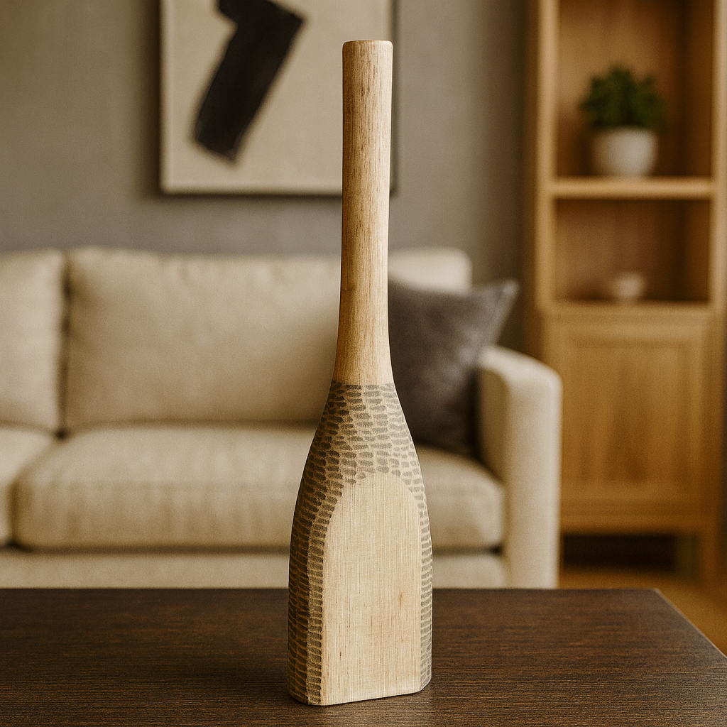 Tall Minimalist Wooden Vase