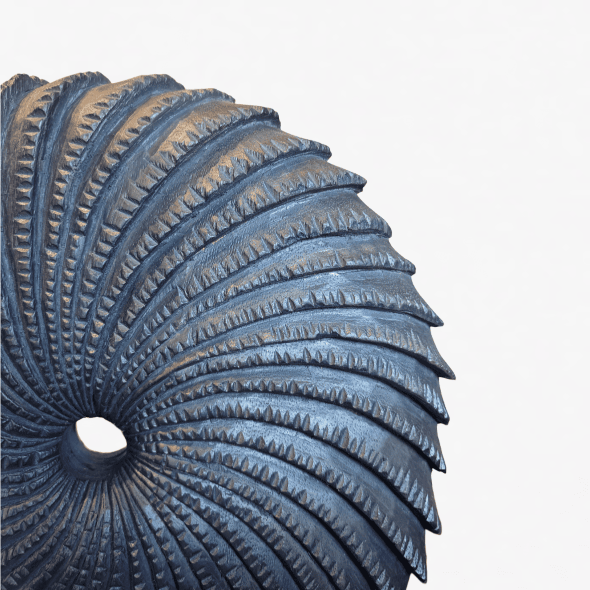 Spiral Wooden Disc Sculpture