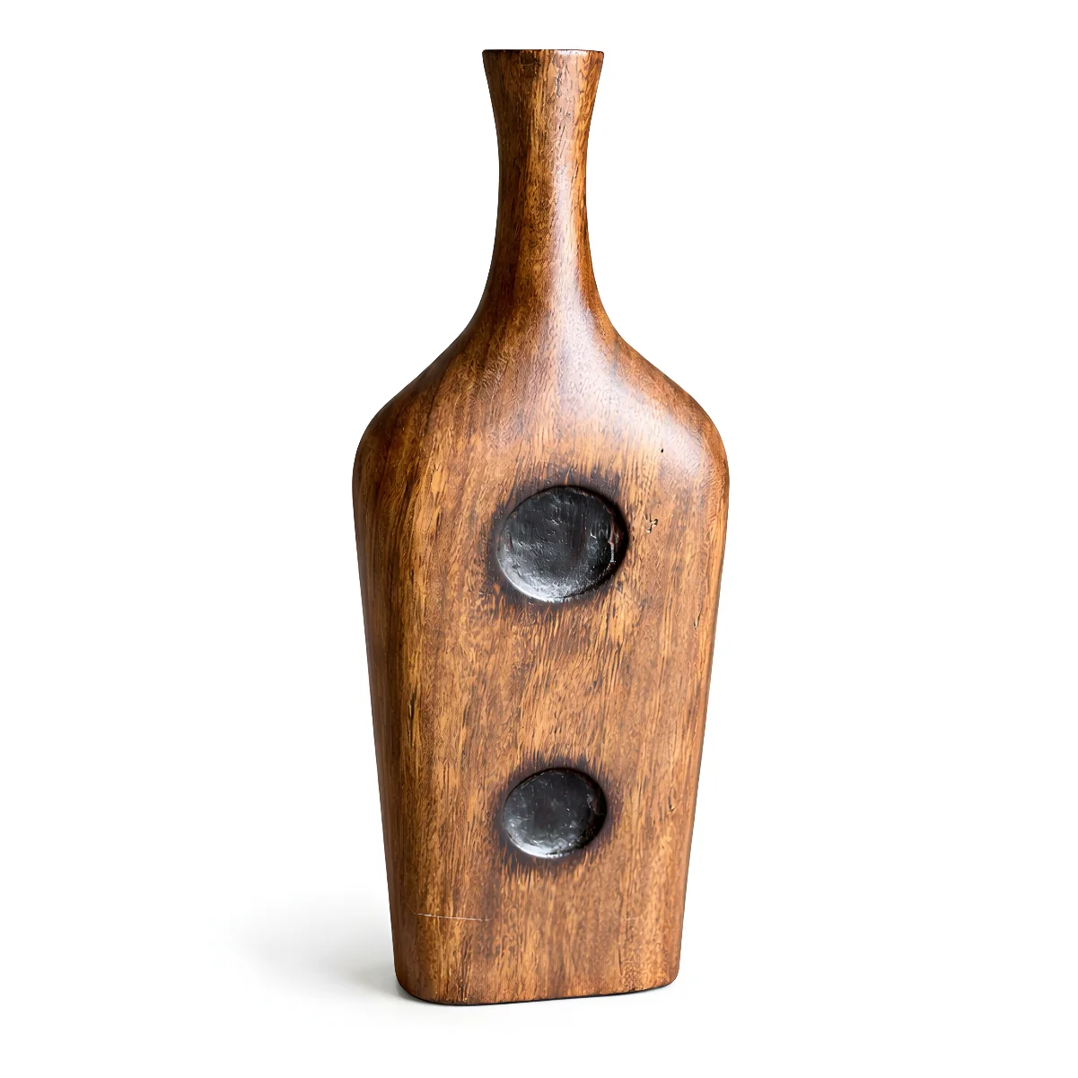 Double Dimple Wooden Vase