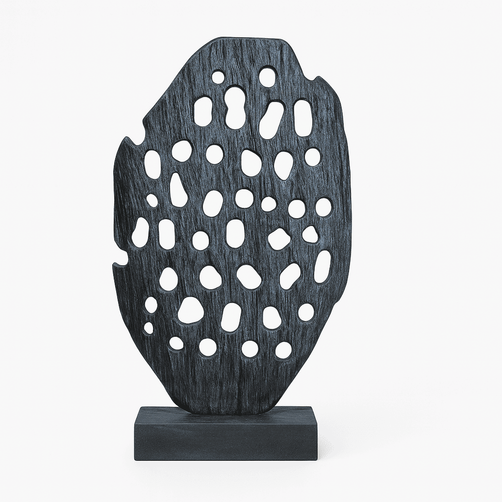 Abstract Wooden Cutout Sculpture