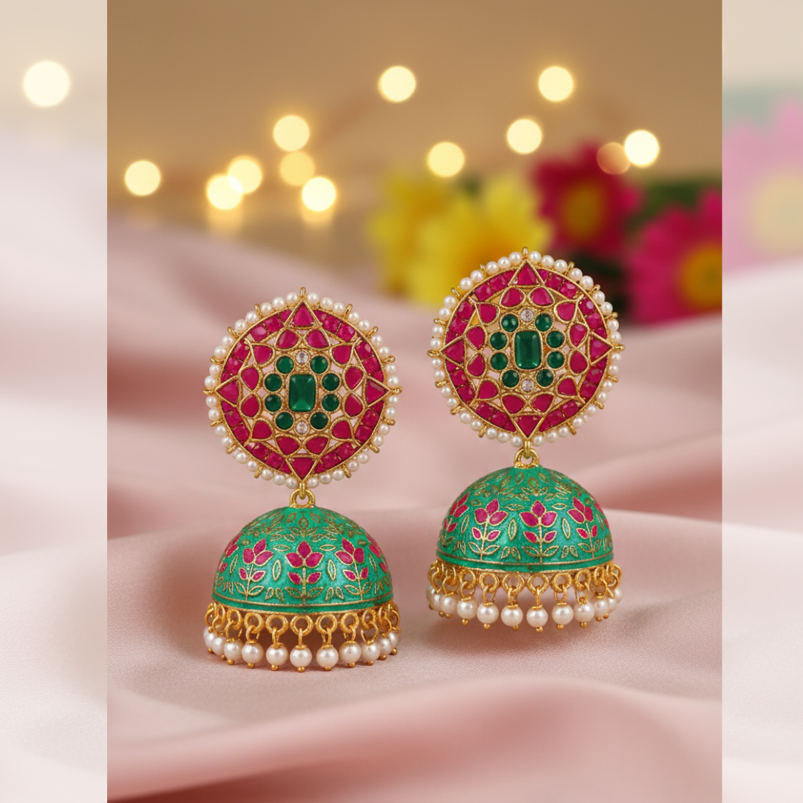 Lehenga, Bangles, & Matching Jhumka