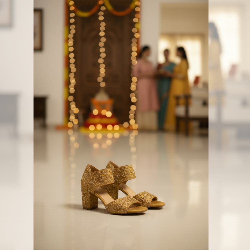 Yellow Brocade Kurta Set