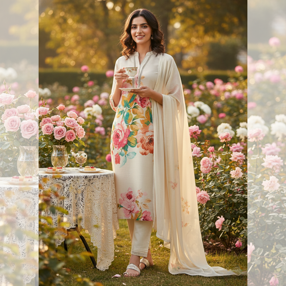 The Garden Bloom Print Kurta Set