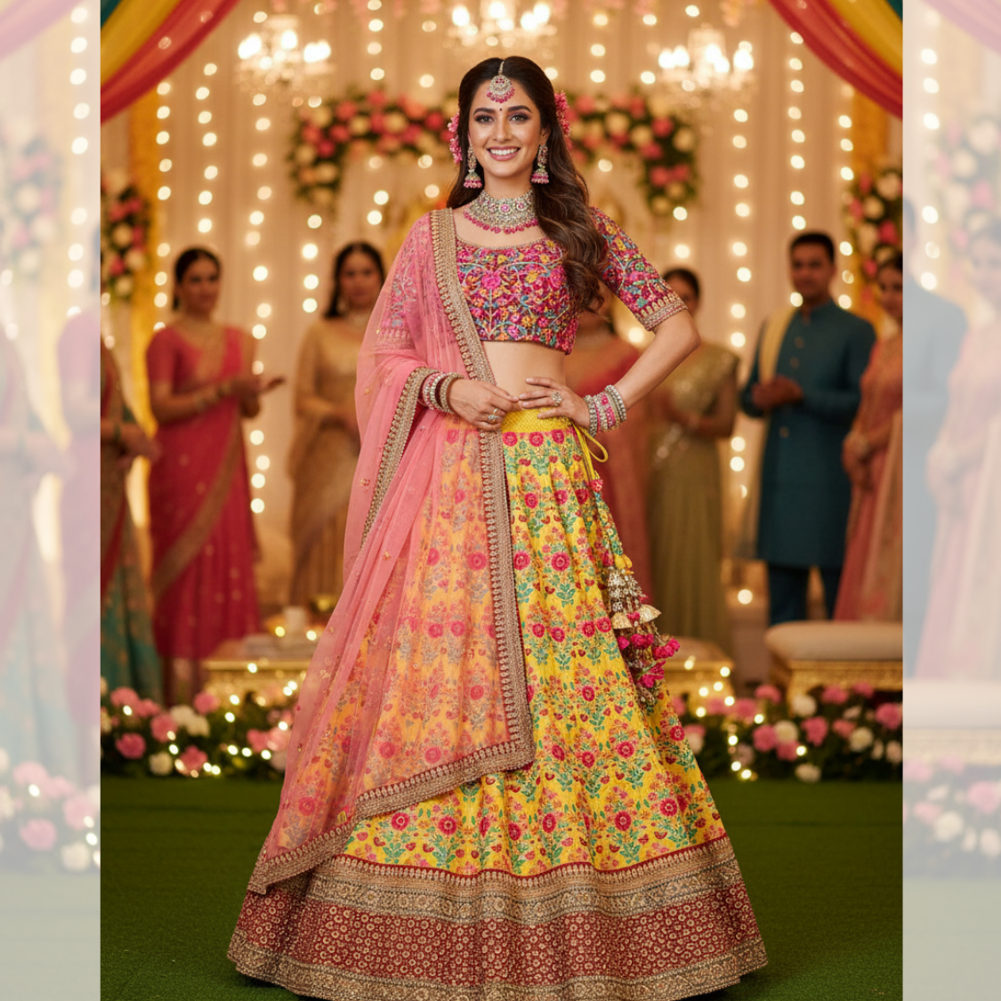 Lehenga, Bangles, & Matching Jhumka
