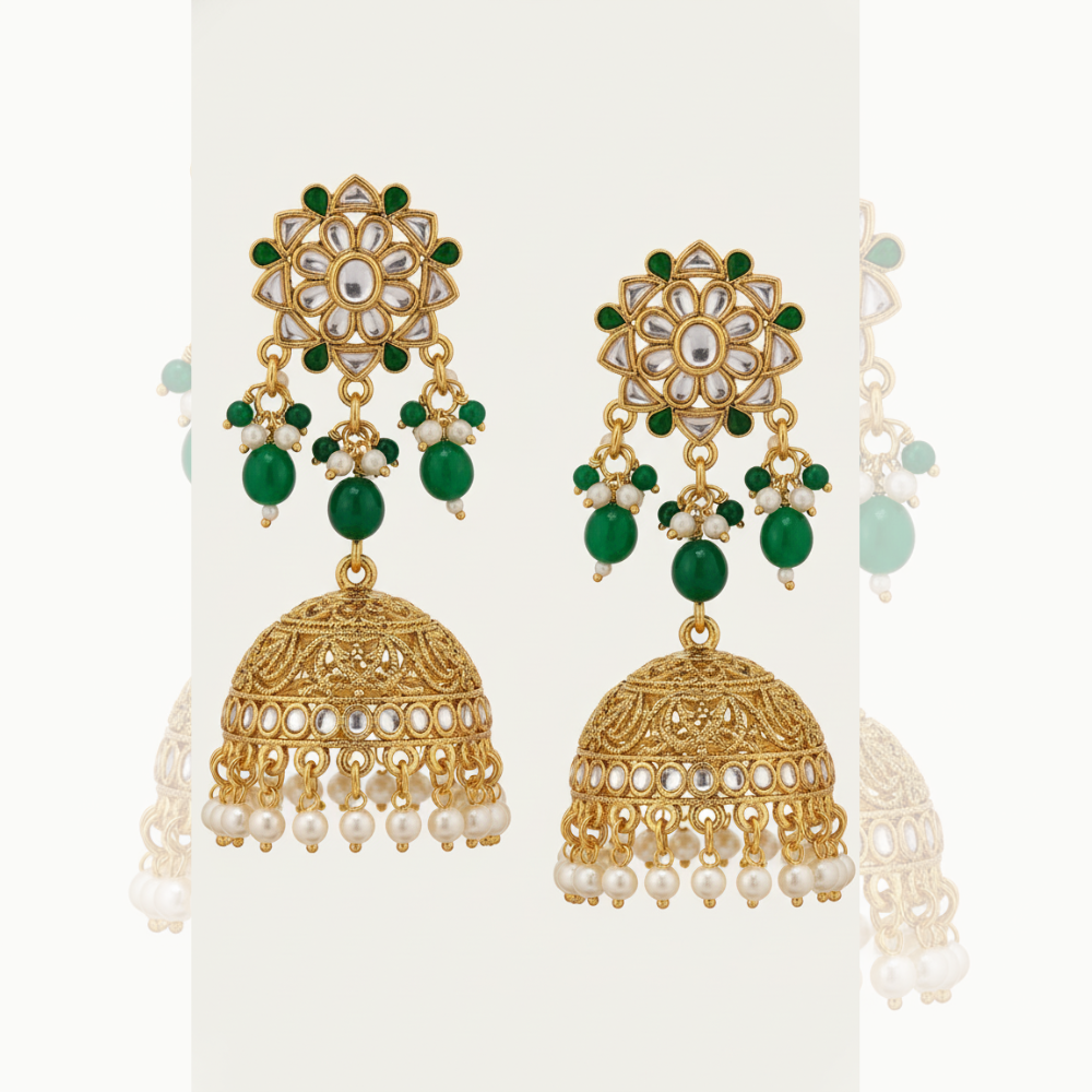 Emerald Green Embroidered Kurta Set