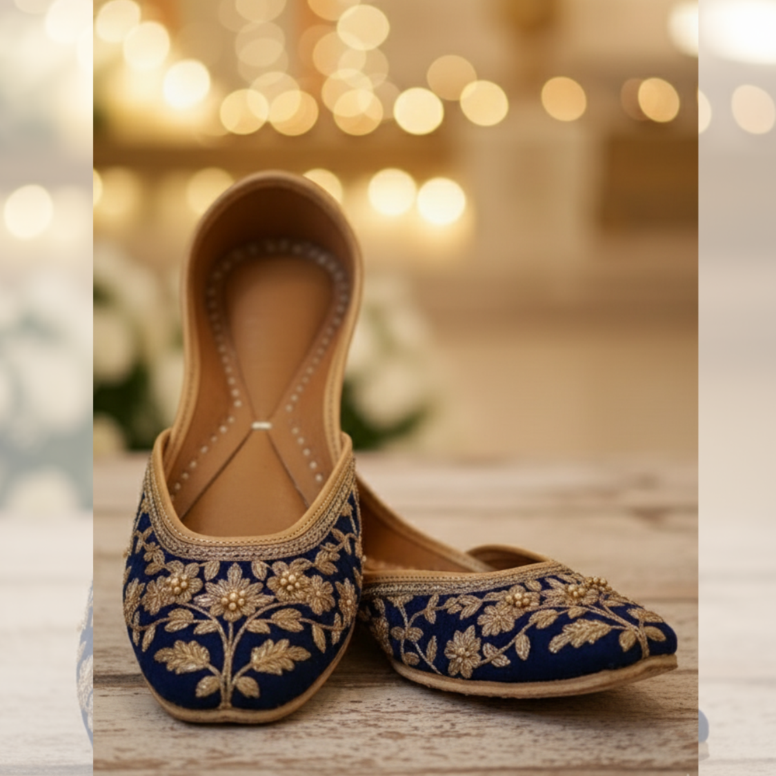 Navy Blue Embroidered Lehenga Set