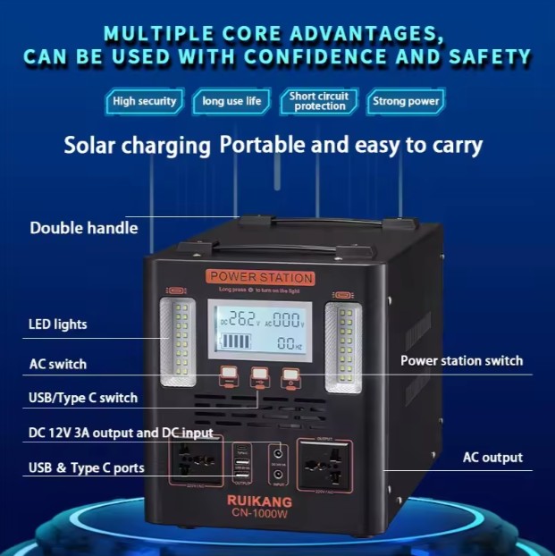 Portable Power Station with Solar Panel