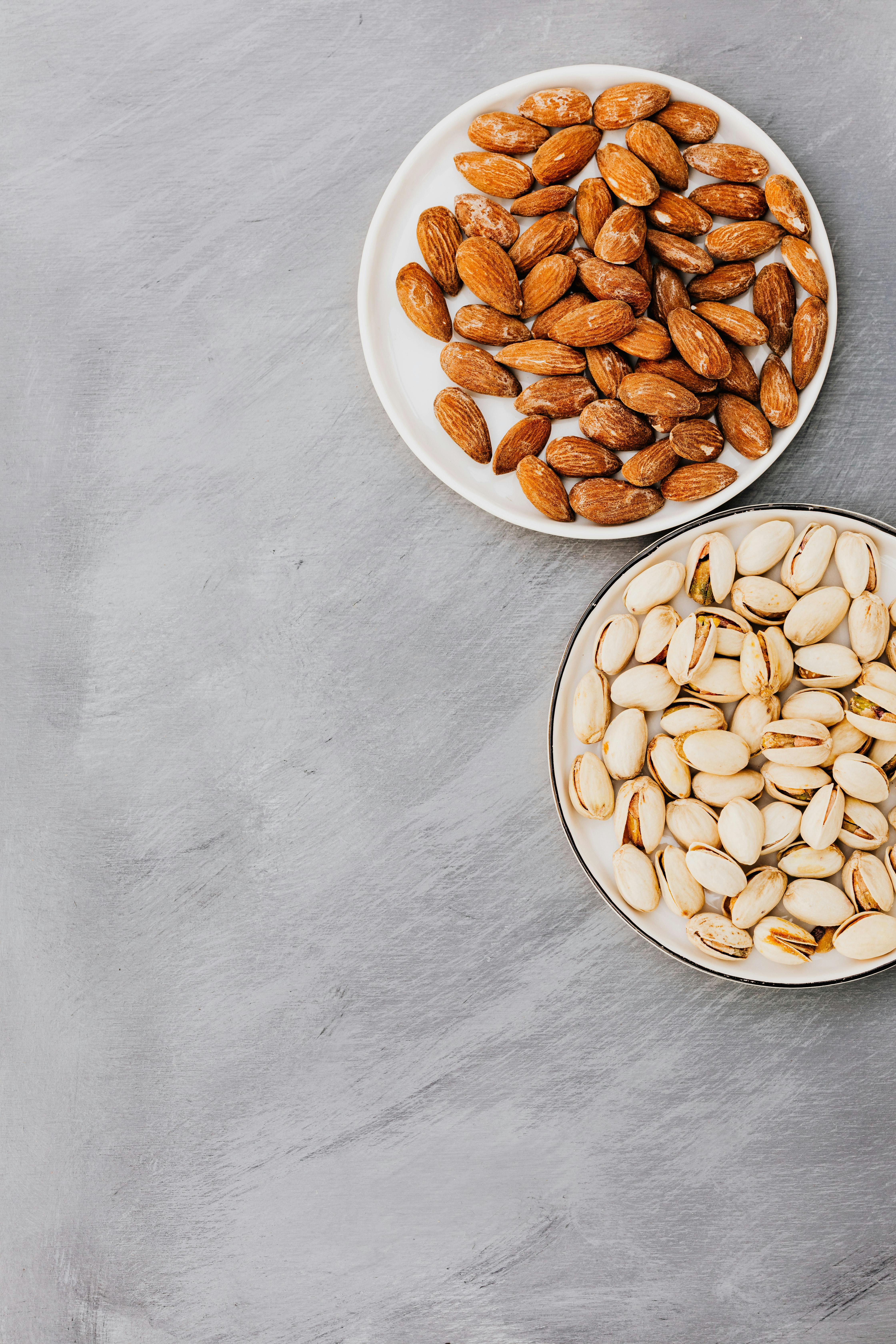 Almonds and pistachios