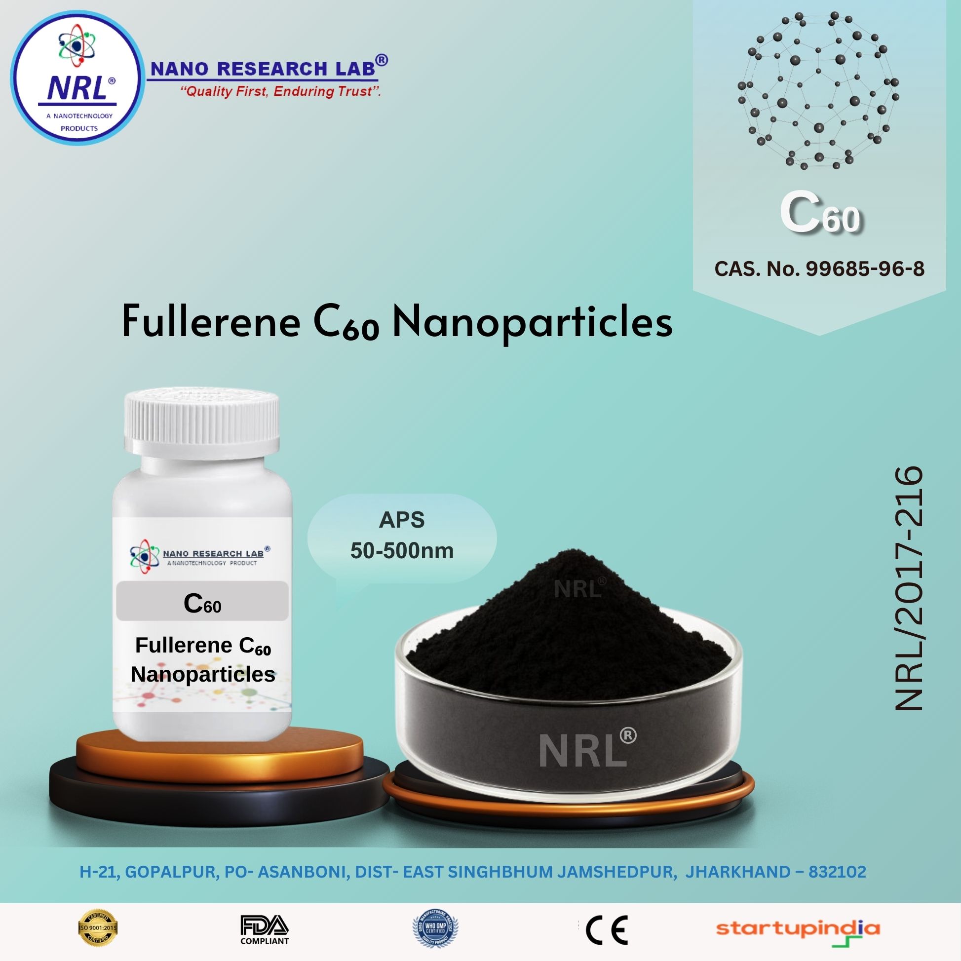 Fullerene C₆₀ (50–500 nm, Purity >99.5%)