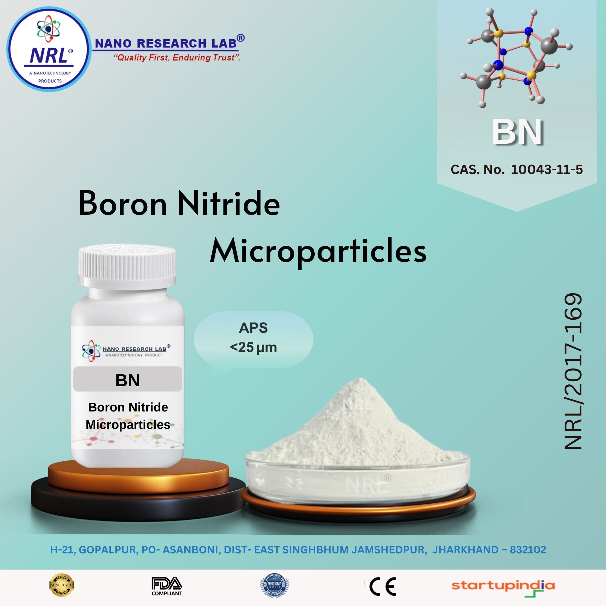 Boron Nitride Micropowder (BN,  <25micron, 99.5%)