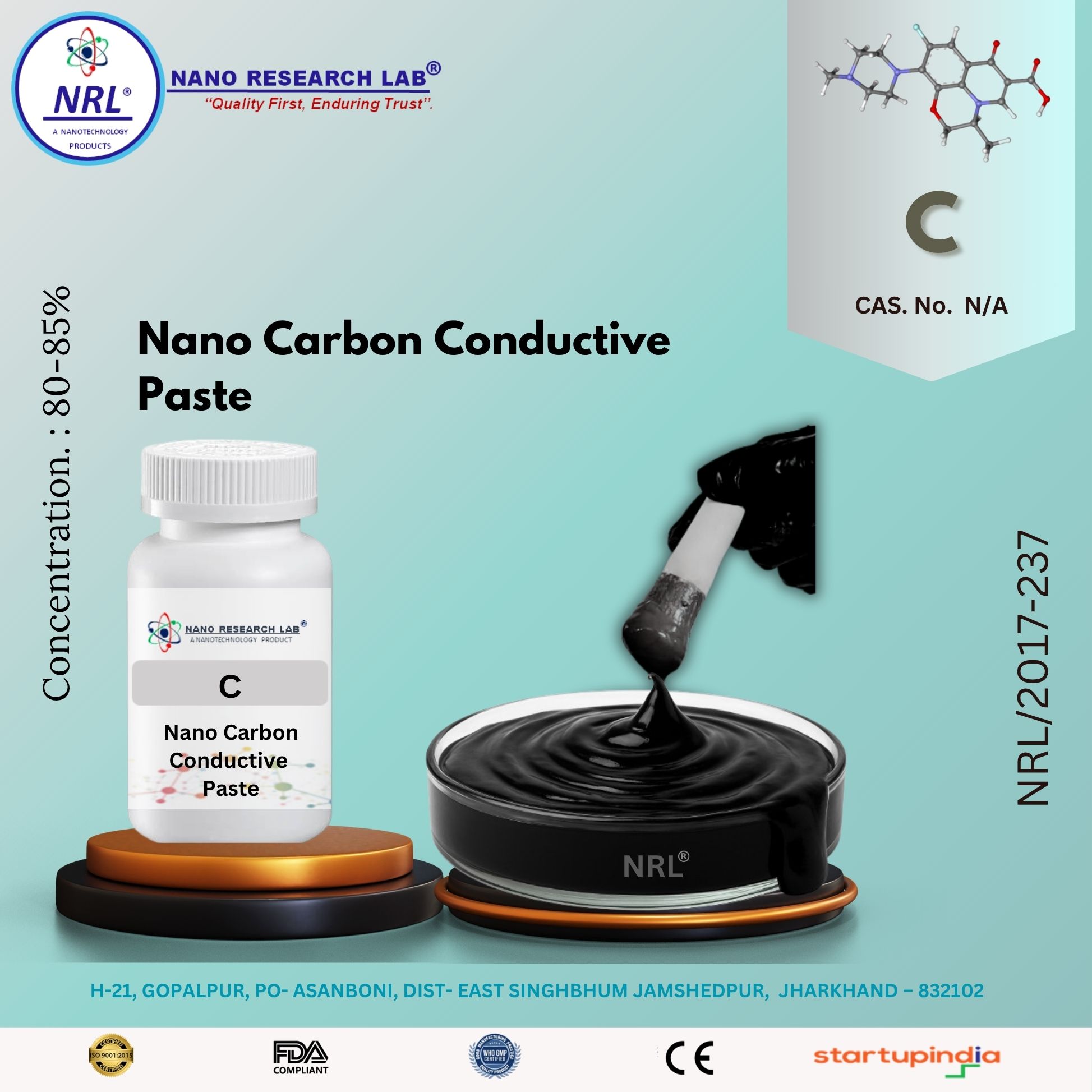 Nano Carbon conductive paste (carbon Concentration: 80-85%, Base Solvent: n-Butyl Acetate)