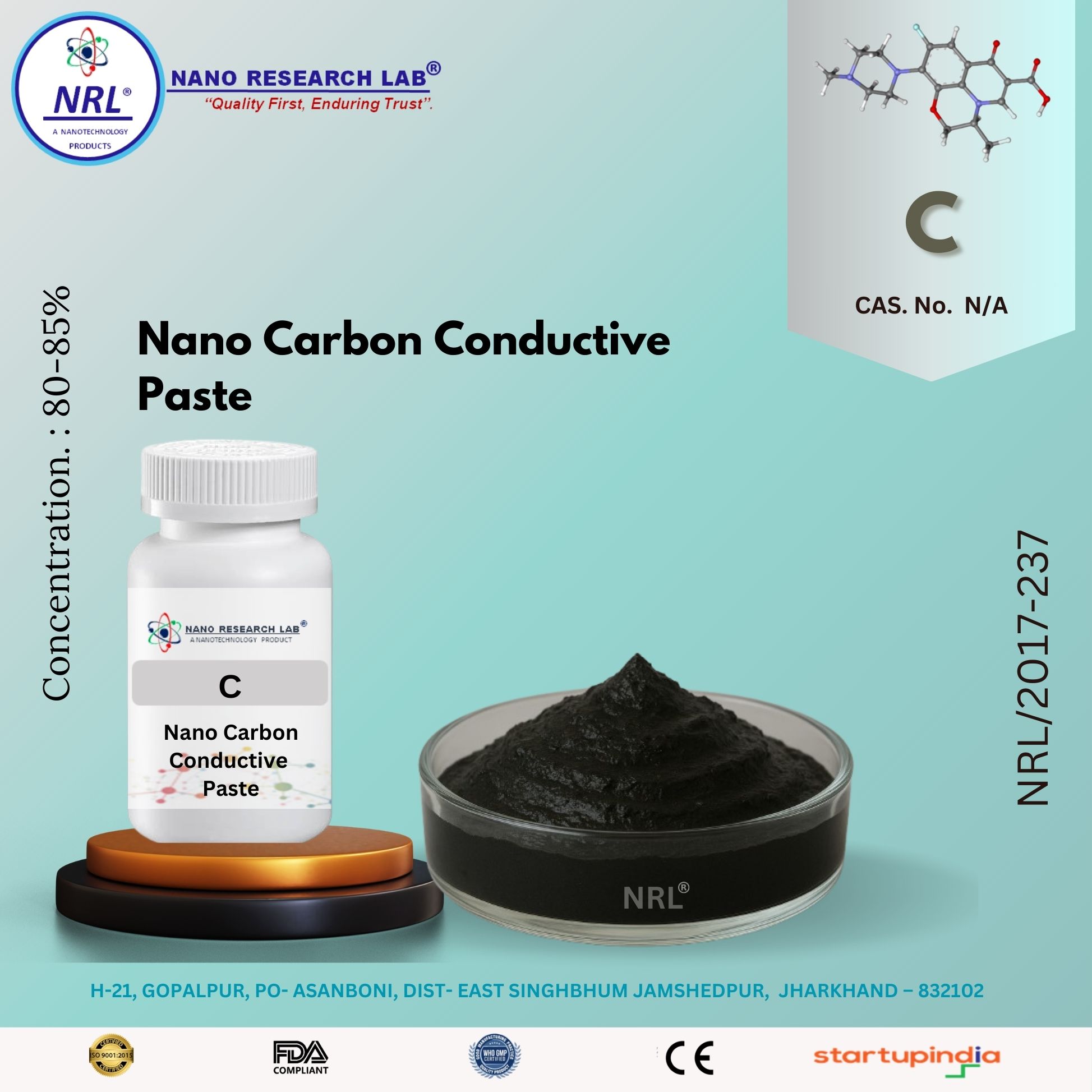 Nano Carbon conductive paste (carbon Concentration: 80-85%, Base Solvent: water)
