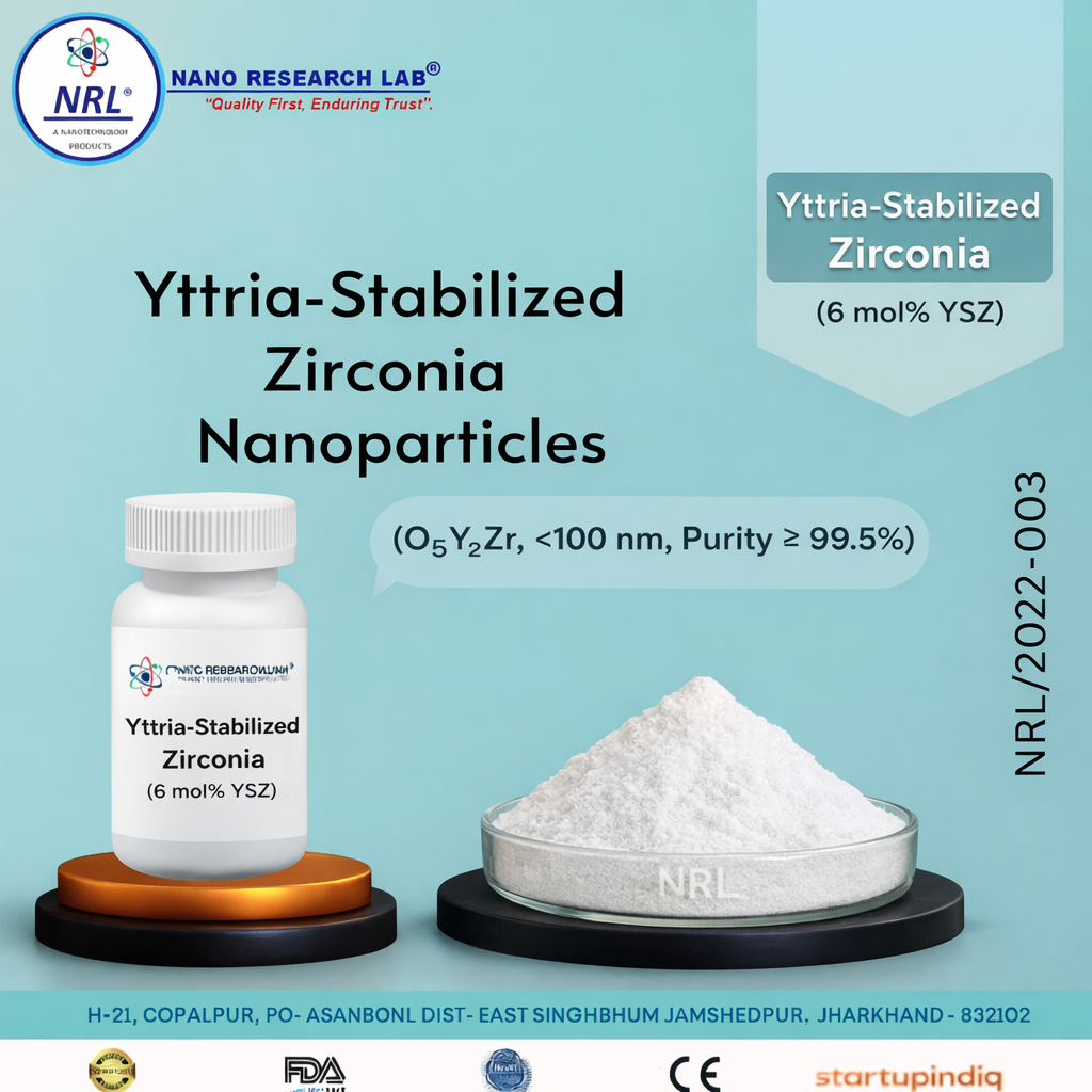Yttria-Stabilized Zirconia Nanoparticles (6 mol% YSZ) (O₅Y₂Zr, <100 nm, Purity ≥ 99.5%)
