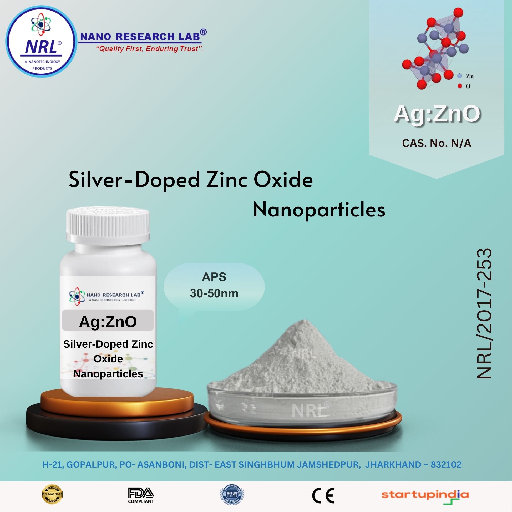 Silver-Doped Zinc Oxide Nanoparticles (Ag:ZnO, 0.5%)