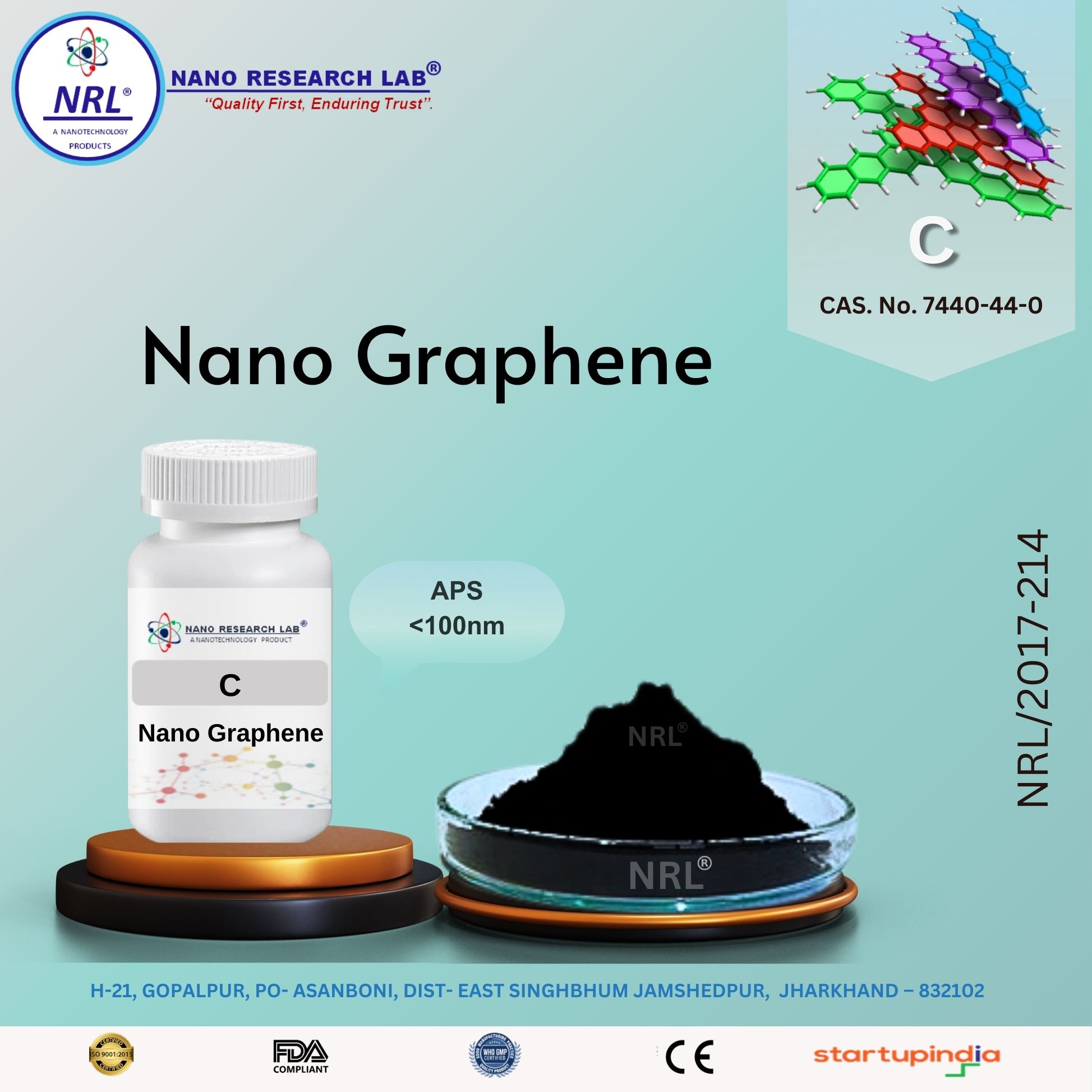 Nano Graphene (Purity >99%, Single to Few Layers, APS <100 nm)