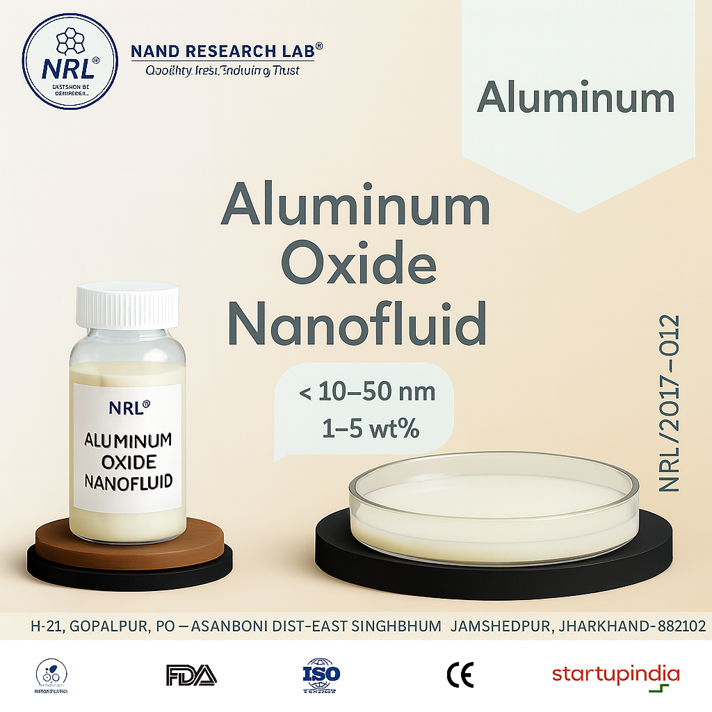 Aluminium Oxide Nanofluid (Al₂O₃, 10–50 nm, 1–5 wt%)