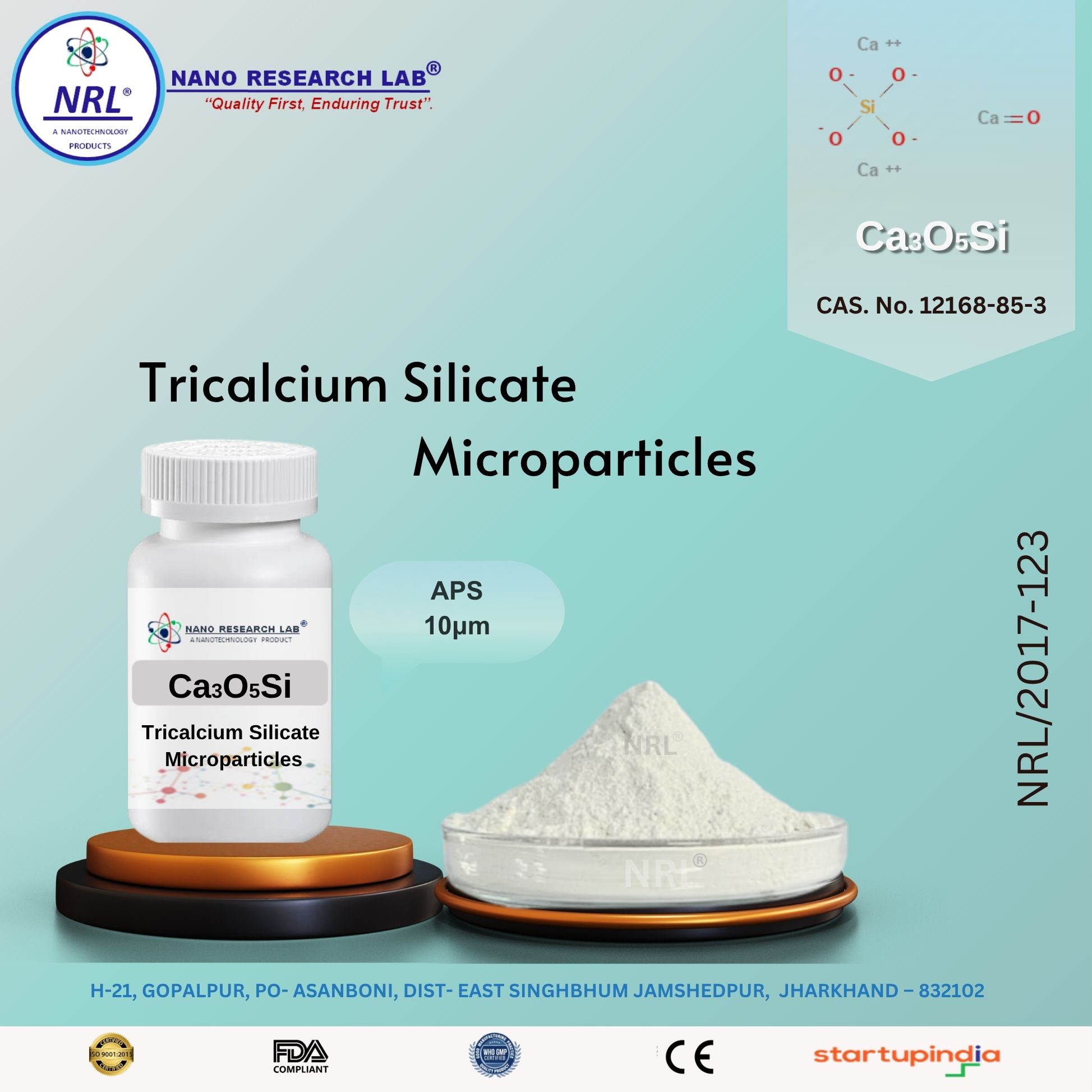 Tricalcium silicate Micropowder (Ca3O5Si, 10um, 99%)