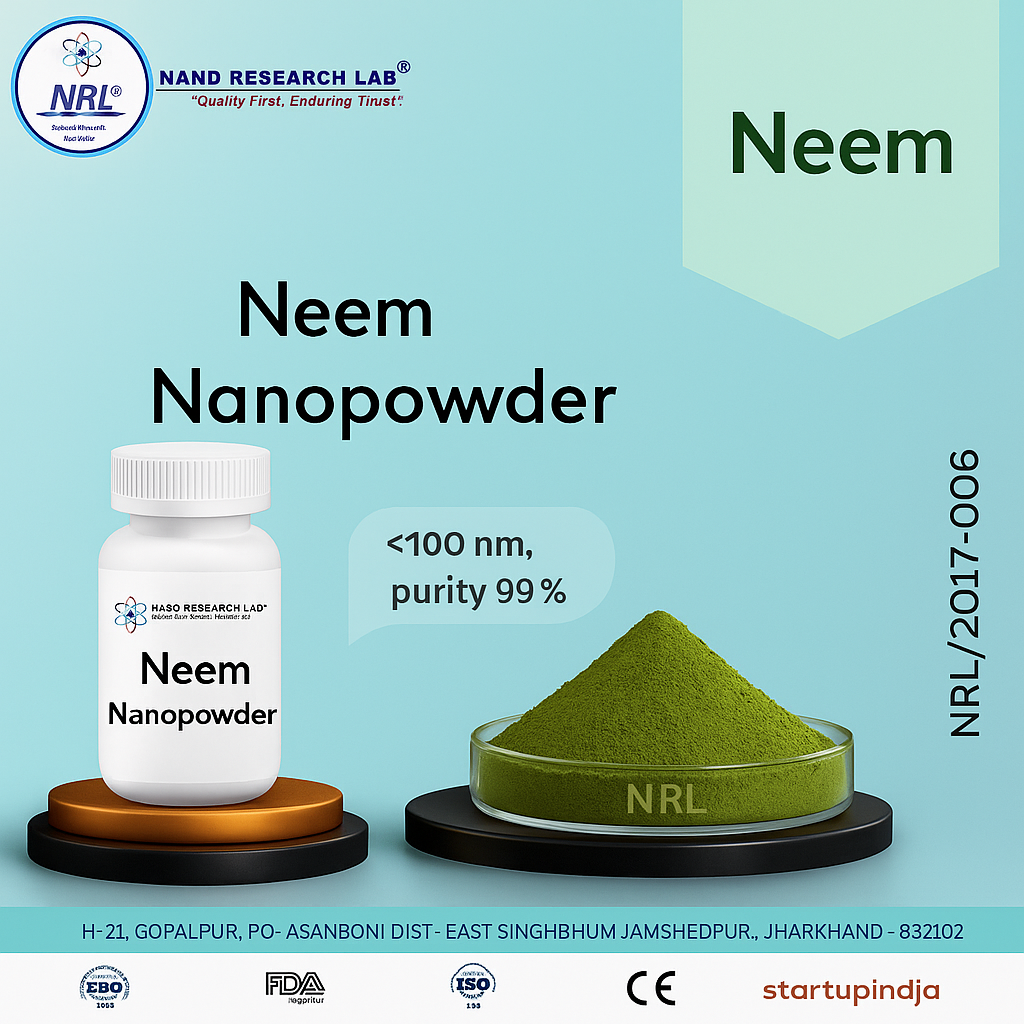 Neem Nanopowder (<100 nm, Purity 99%)