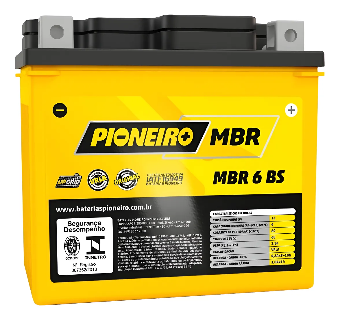 Bateria Pioneiro MBR 6BS