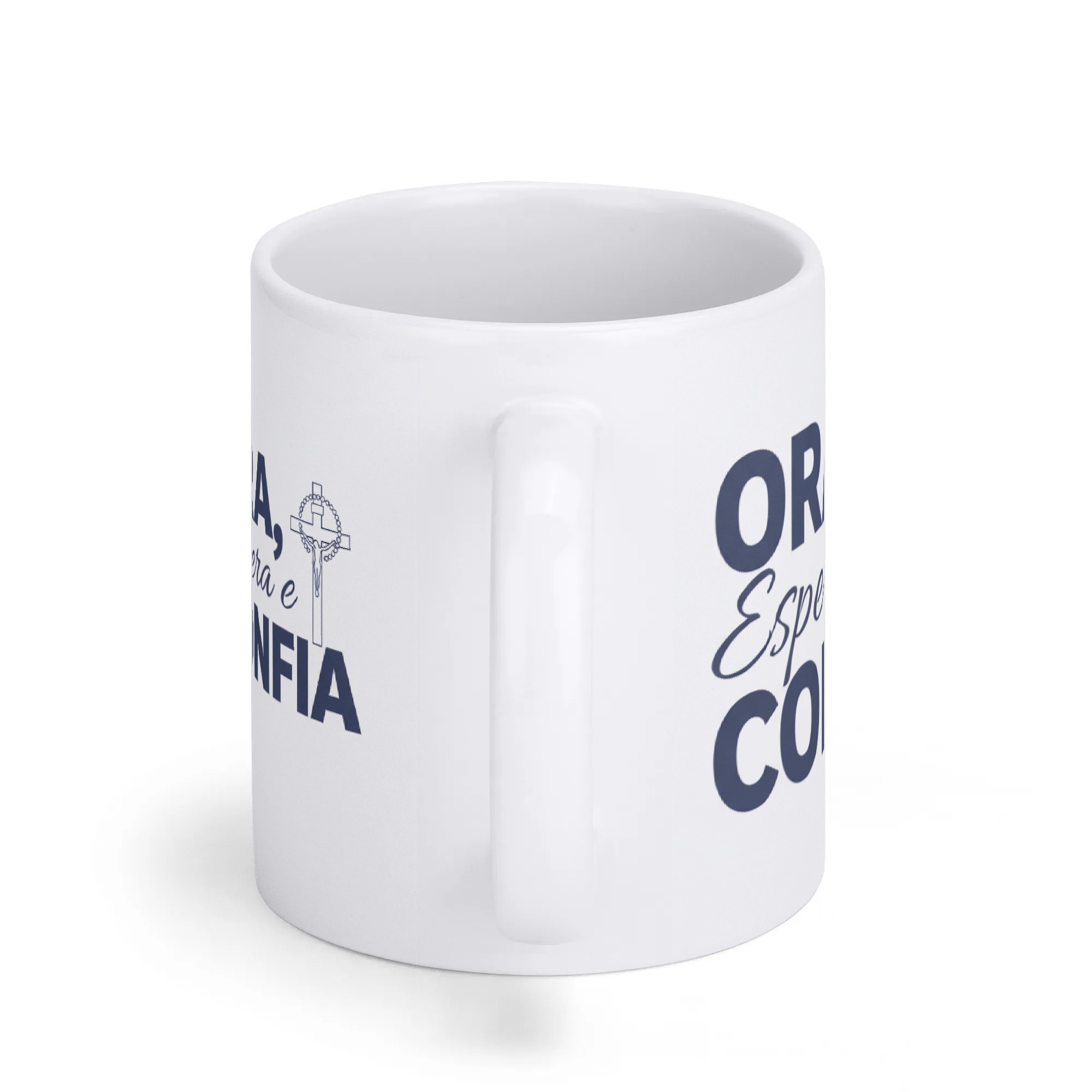 Caneca 'Ora, Espera e Confia'