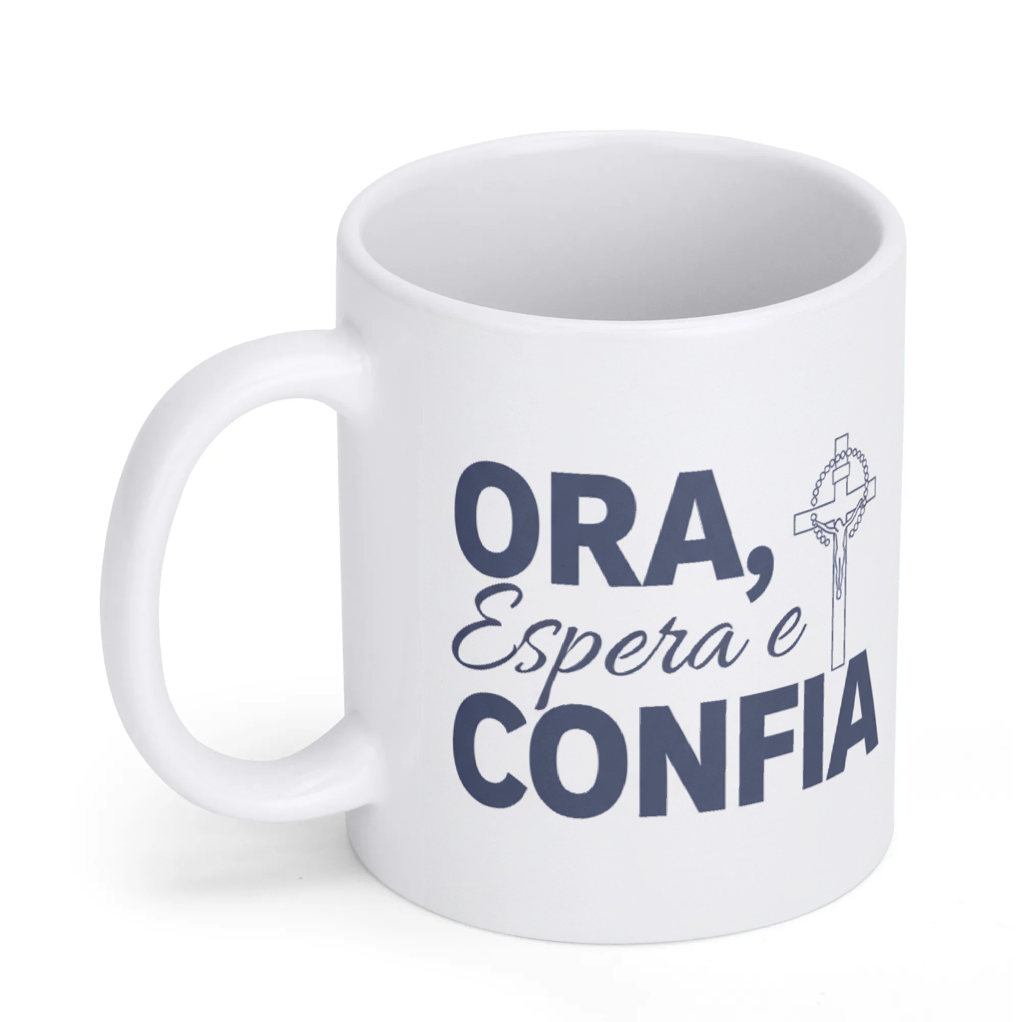 Caneca 'Ora, Espera e Confia'