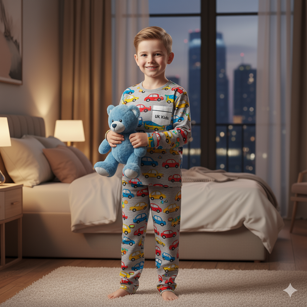 Children's Car Print Pajama Set