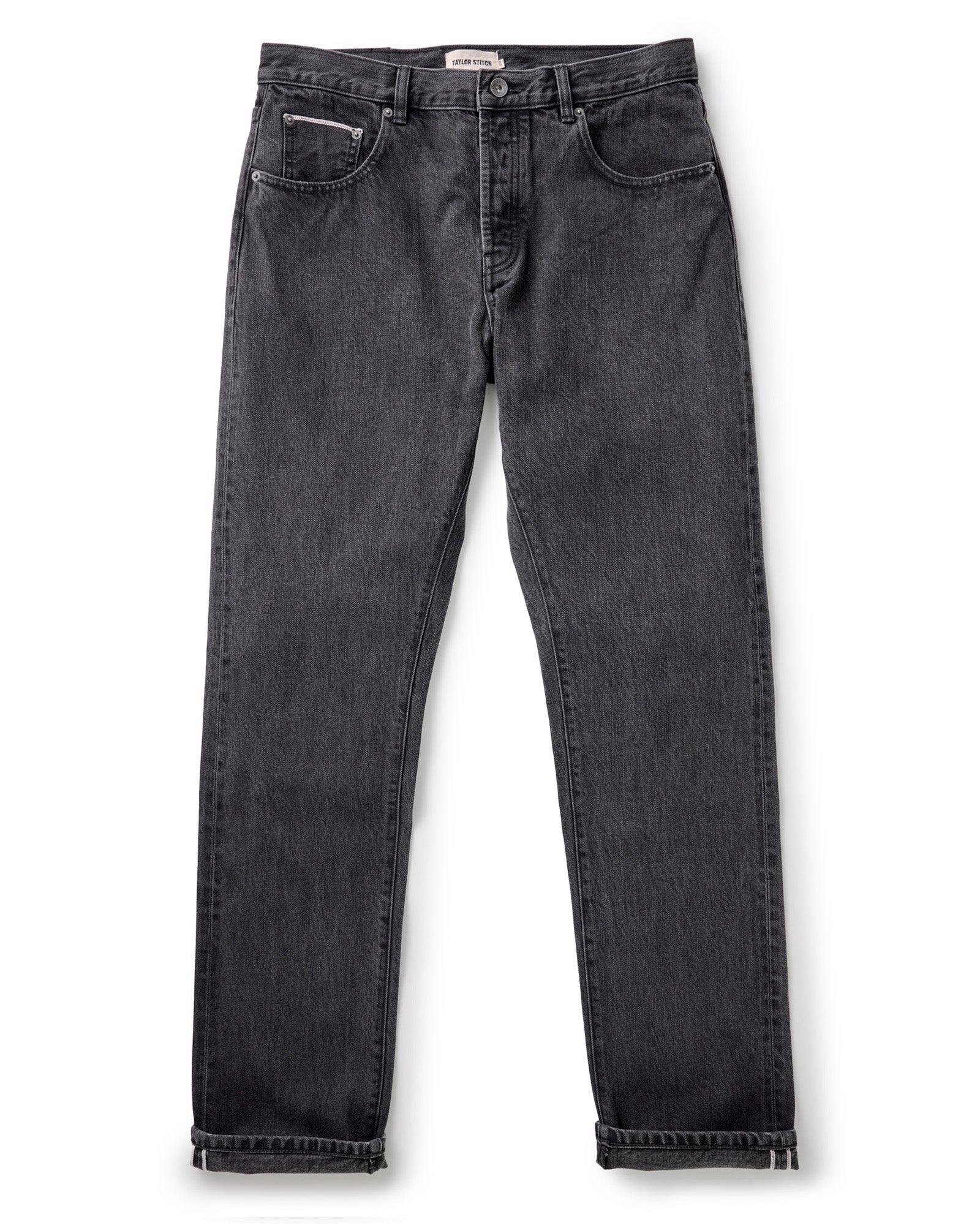 The Democratic Jean in Washed Black Organic Slub Selvedge