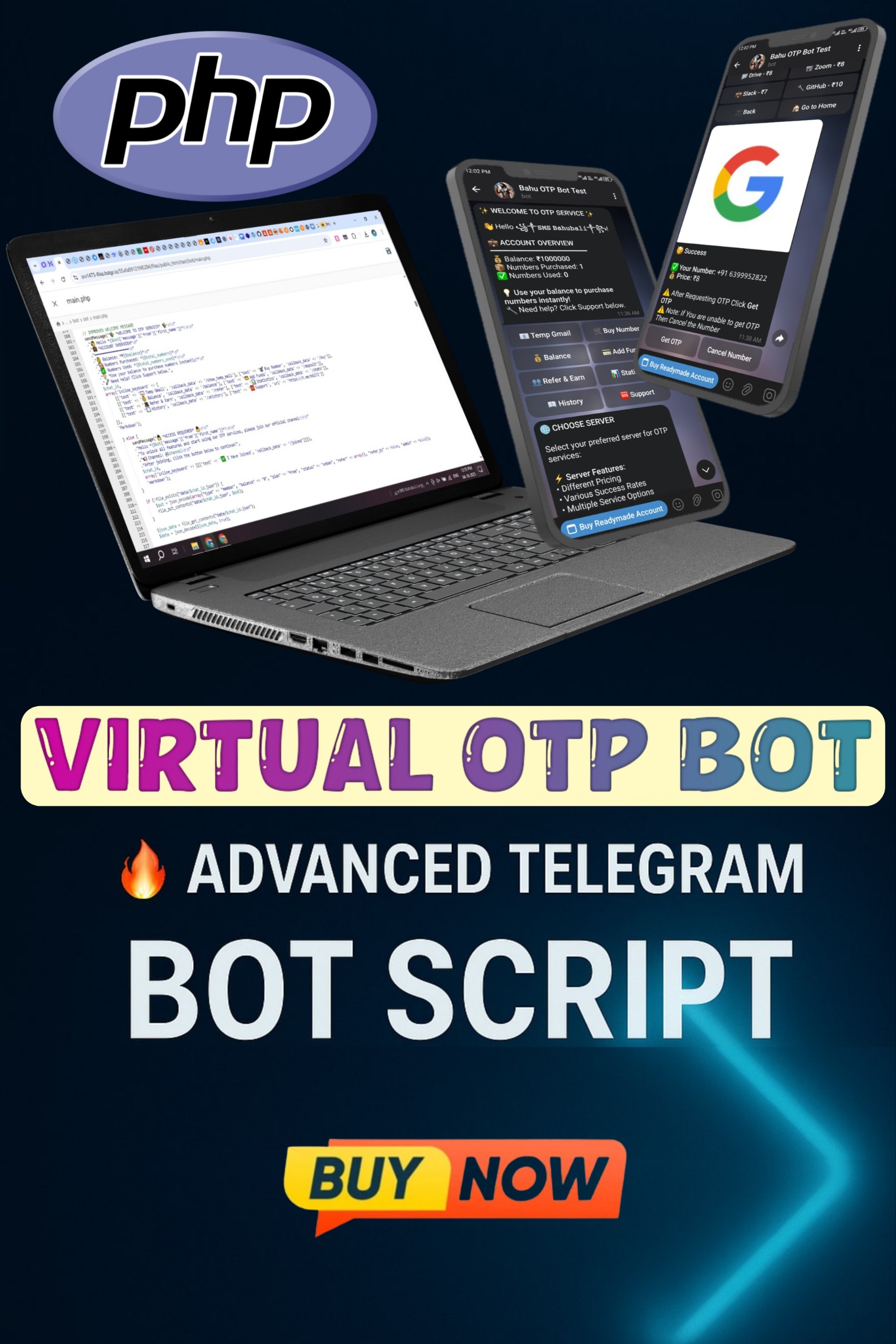 Virtual OTP Telegram Bot Script