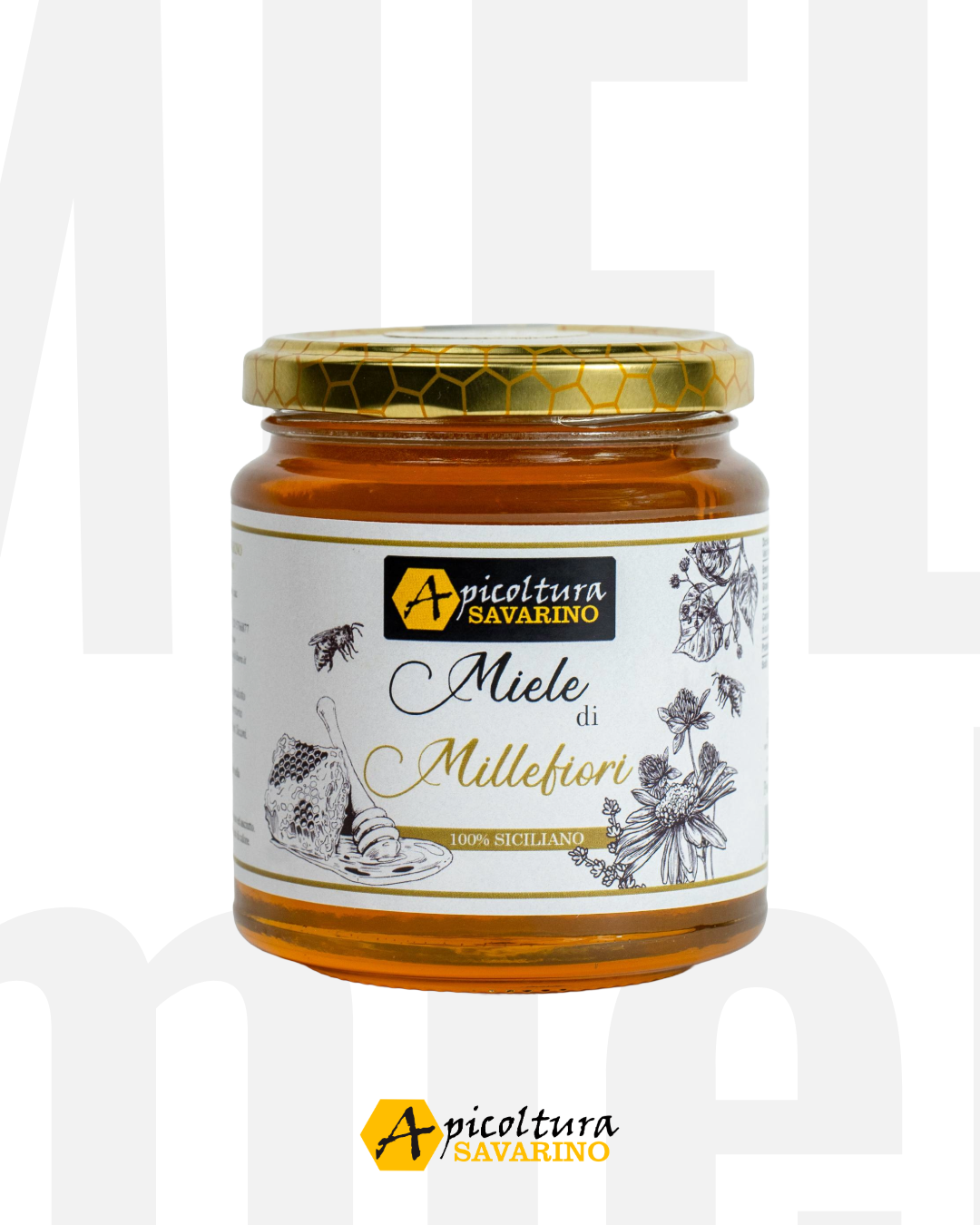 Miele di Millefiori 100% Siciliano Peso Netto 400g