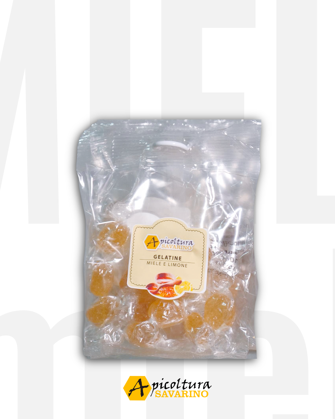 Caramelle, celatine morbide con Miele e Limone Peso Netto 100g