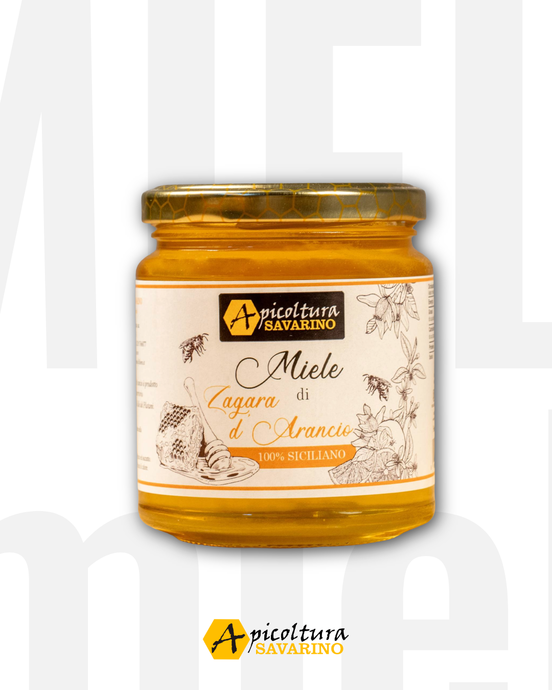 Miele di Zagara di Arancia 100% Siciliano Peso Netto 400g