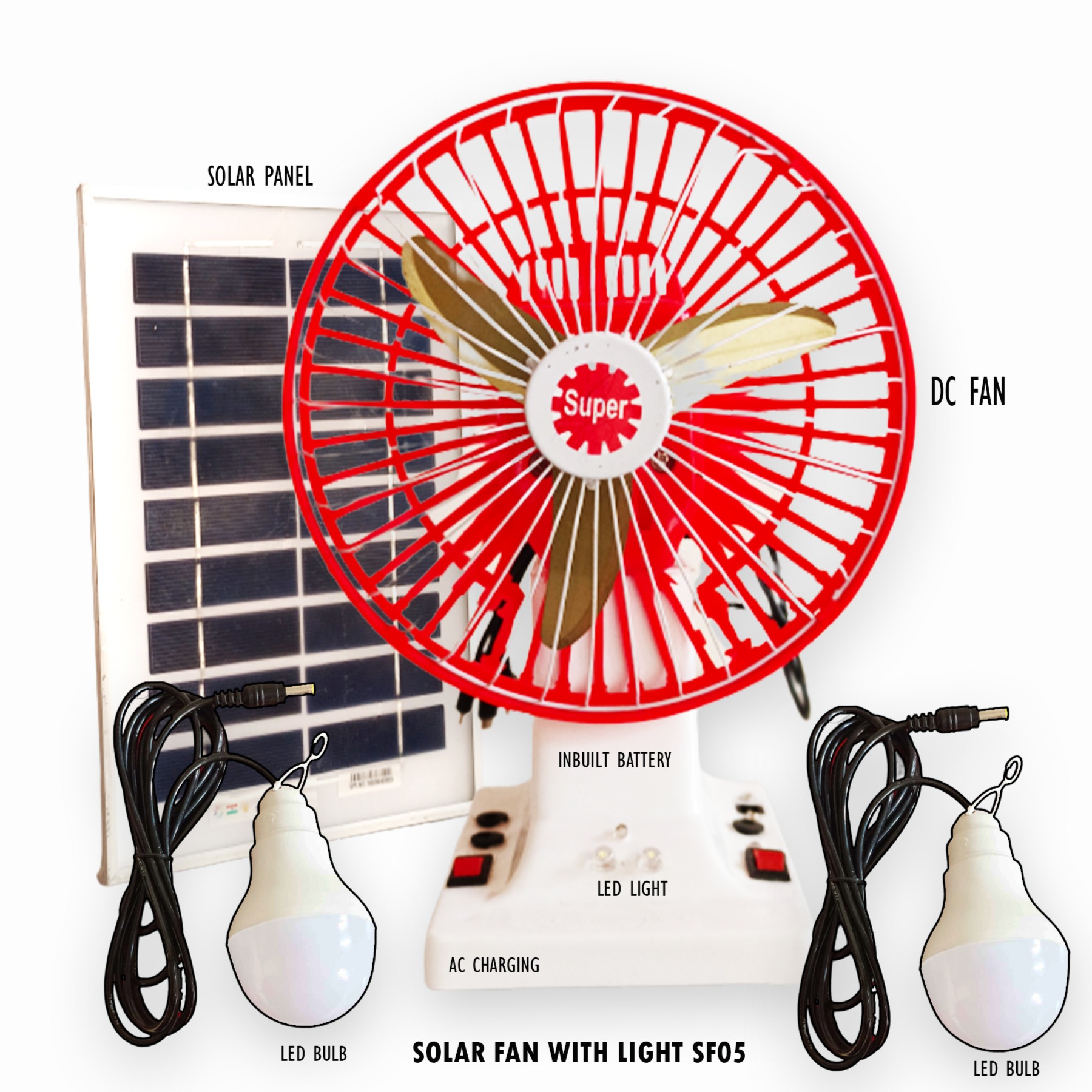 Solar Fan with Light SF05