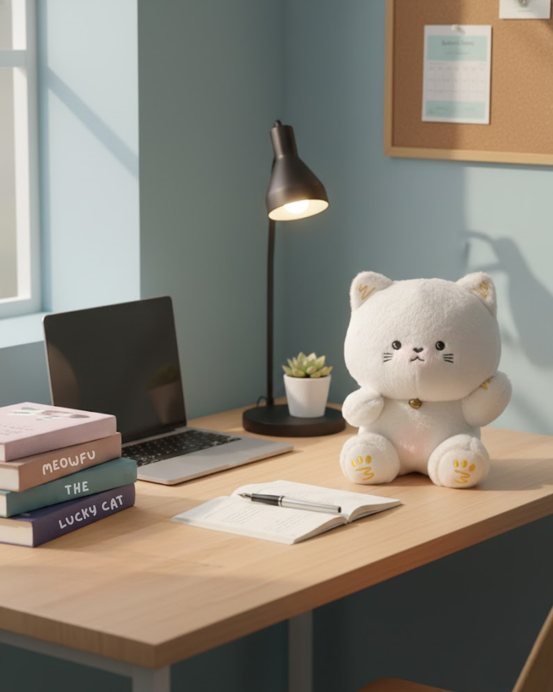 Meowfu the Lucky Cat Study Buddy