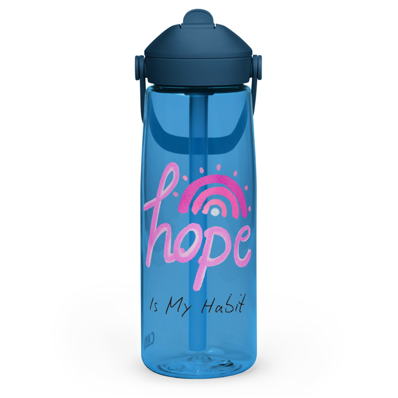 Hope is my habit CamelBak Flip straw water bottle