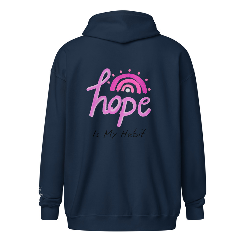 Hope is my Habit heavy blend zip hoodie
