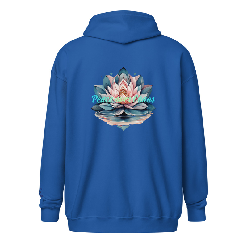 Peace over Chaos heavy blend zip hoodie