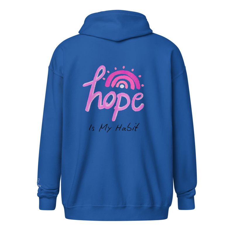 Hope is my Habit heavy blend zip hoodie