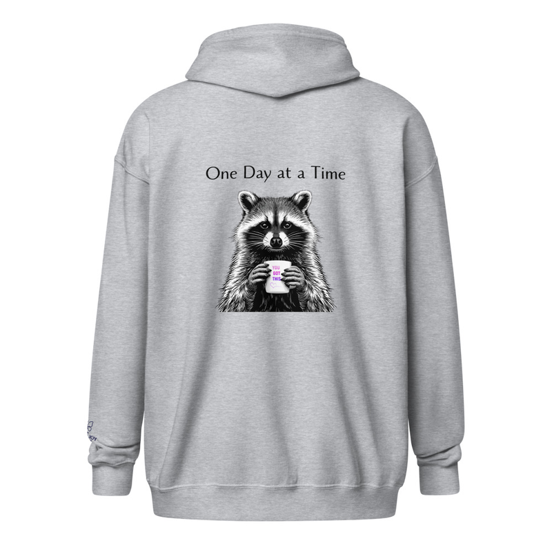One day at a time heavy blend zip hoodie